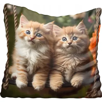 Povlak na polštářek Dekorační povlak na polštář s kočkami 30x30 cm