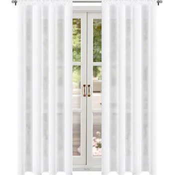 Uchycení záclony a závěsu BytoTex Voálová záclona s řasící páskou Nani 2x145x250 cm, cena za 2 ks