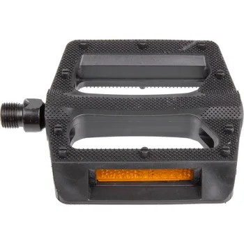 Pedál na kolo M-WAVE Pedály M-Wave FLAT standard závit černé s odrazkami