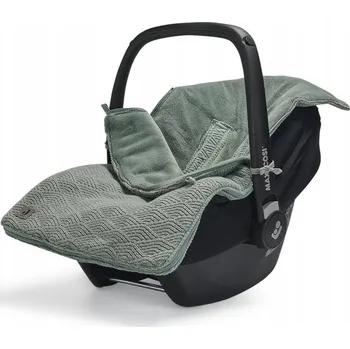 Fusak Jollein: fusak do kočárku River Knit ASH GREEN (Popelavě zelená)