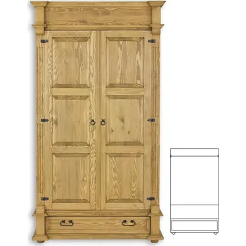 Ložnice Skříň SF808 povrchová úprava - včelí vosk Přírodní včelí vosk