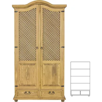 Ložnice Skříň SF749 povrchová úprava - včelí vosk Přírodní včelí vosk