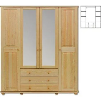 Ložnice Skříň SF130 povrchová úprava Bezbarvý přírodní lak