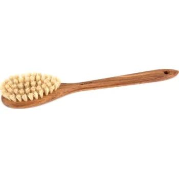 Iris Hantverk Masážní kartáč s rukojetí, koňské žíně / tampico