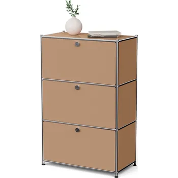 Komoda 719176 - Tchibo - Kovová komoda »Cn3« se 3 výklopnými dvířky - barva: hnědá