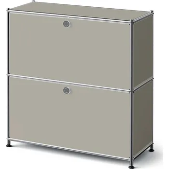 Komoda 718244 - Tchibo - Kovová komoda »Cn3 Slim Line« se 2 výklopnými dvířky - barva: šedá