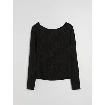 Oblečení a móda Sinsay - Halenka s&nbsp;dlouhými rukávy - černá - 740EU-99X - 740EU-99X-XS