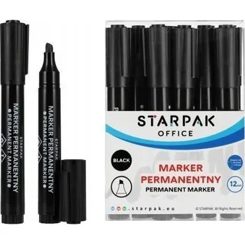 PERMANENTNÍ POPISOVAČ SEŘÍZNUTÝ ČERNÝ (12 KS)