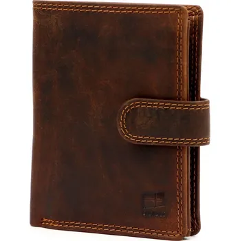 Peněženka NORDEE pánská peněženka z pravé kůže hnědá Nordee N4L - muž