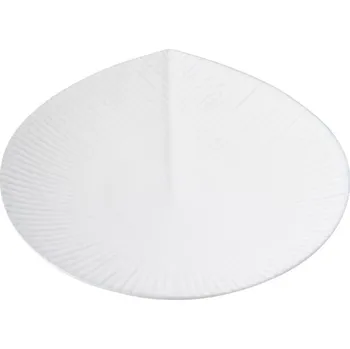 Talíř Talíř na tapas SNOW LEAF 17 cm, bílá, keramika, MIJ