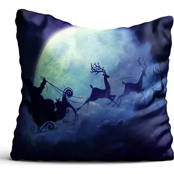 Vánoční dekorace Povlak na polštář s vánočním motivem, hvězda, 65x65 cm