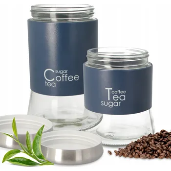 Dóza na potraviny Sada skleněných dóz na potraviny do kuchyně, 2 ks