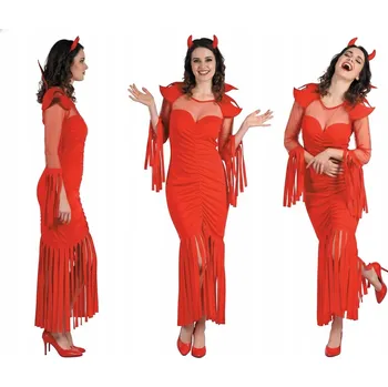 Karnevalový kostým Sada pro dospělé Red Devil ( šaty , čelenka), vel M
