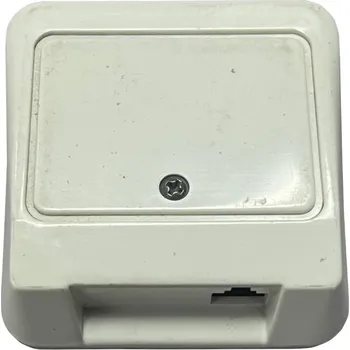 Elektrická zásuvka Jednonásobná telefonní zásuvka pod omítku Telcom export Euro TZ-A 8/8, 1x8p8c - bílá