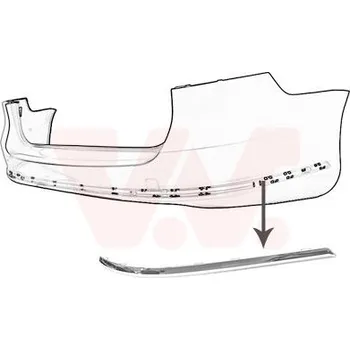 Lišta karosérie Ozdobná / ochranná lišta, nárazník VAN WEZEL 5740554
