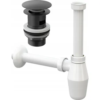Sifon ČERNÁ ZÁTKA KLIK KLAK + SIFON K UMYVADLU ZP