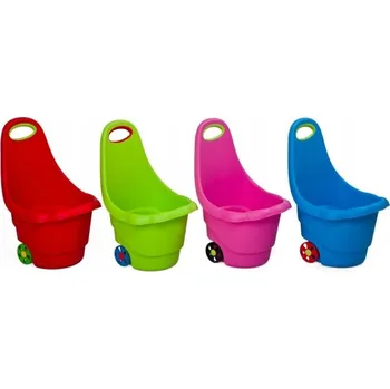 Hračka pro nejmenší Multifunkční dětská nádoba kolečko vozík kontejner sedmikráska červená