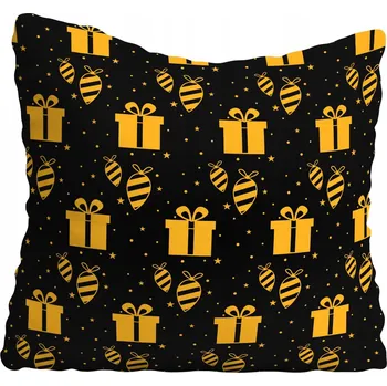 Vánoční dekorace Povlak na polštář s vánočním motivem, hvězda, 65x65 cm