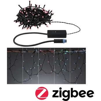 Venkovní osvětlení PAULMANN Plug & Shine LED světelný řetěz Yuna RGB 12,4m IP44 5W černá