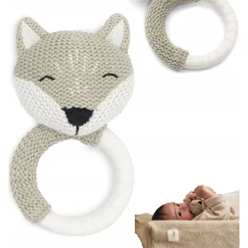 Jollein silikonové kousátko s chrastítkem Liška FOX