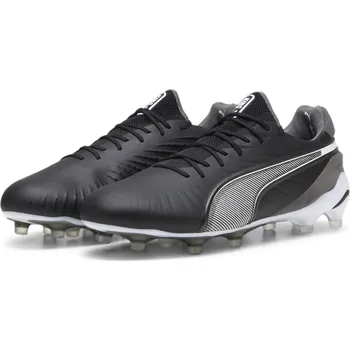 Kopačky PUMA Kopačky KING ULTIMATE FG/AG pro dospělé PUMA 46 BÍLÁ|ČERNÁ|ŠEDÁ