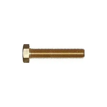 Šroub DIN 933 8x20 MS Šroub se šestihrannou hlavou a závitem k hlavě, mosaz
