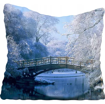 Polštář Dekorační povlak na polštář Zima 40x40 cm