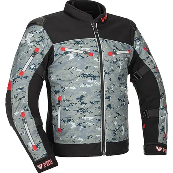 Moto bunda Bunda PSí MARTYNAS textilní pánská šedá/černá/červená 60