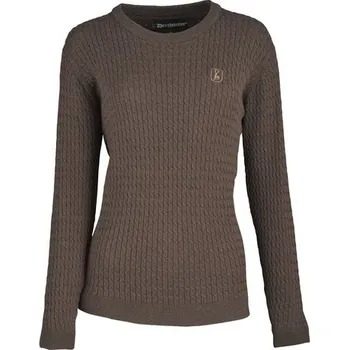 Dámský svetr Deerhunter Lady Harrington Dámský pletený svetr s copánkovým vzorem Velikost: 36, Barva: hnědá