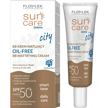 Přípravek na opalování Floslek Sun Care Derma City, BB krém s SPF 50+ pro zmatnění pleti, 30 ml