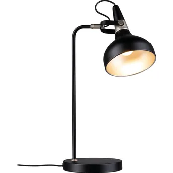 Lampička PAULMANN Stolní lampa Juna E14 max. 20W černá mat, šampaň kov
