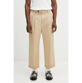 Dámské kalhoty Kalhoty Drôle de Monsieur Pantalon Cropped a Plis, M, béžová, 80X