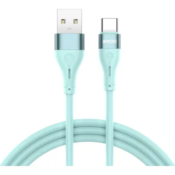 Datový kabel BWOO X280C USB kabel - USB-C / 1m / 3A / zelený