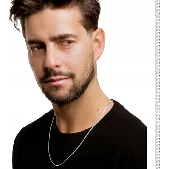 Řetízek STŘÍBRNÝ ŘETÍZEK PÁNSKÝ PANCR 60cm PLNÝ KOVANÝ PEVNÝ ŘETĚZ STŘÍBRO 925