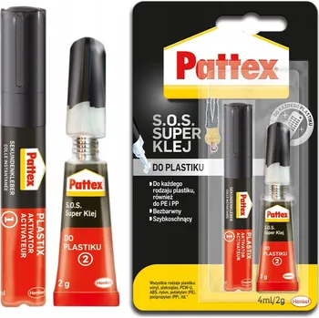 Průmyslové lepidlo Lepidlo Pattex SOS na plasty 2 g + 4 ml 1534374