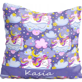 Polštář Dekorační povlak na polštář s jednorožcem + jméno 40x40 cm