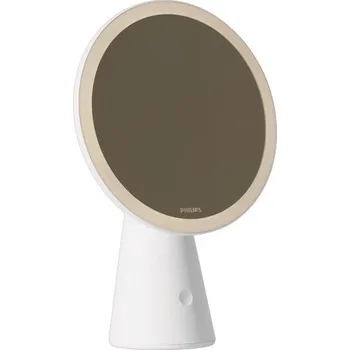Lampička Philips 8719514420472 LED stolní dotykové kosmetické svítidlo se zrcadlem Mirror 1x4,5W | 60lm | 3000-5000K - USB, stmívatelné, bílá