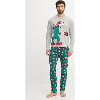 Pánské pyžamo Bavlněné pyžamo United Colors of Benetton 3P054P033 šedá 90X, vel. S