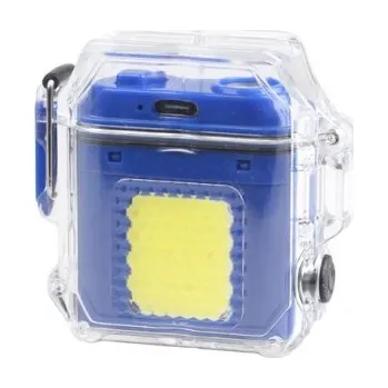 Elektrický spirálový zapalovač modrý