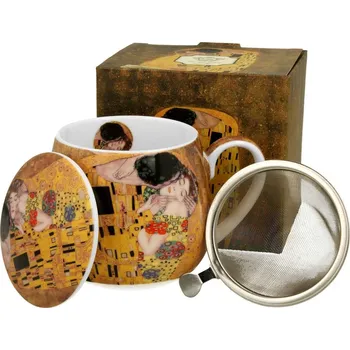 Porcelánový hrnek Klimt The Kiss 430 ml se stíkem vícebarevný