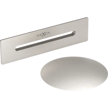 Instalatérský materiál Mexen Mexen, odtoková zátka typu ClickClack a krytka pro přepad, ocelová, 5100-97