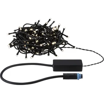 PAULMANN Plug & Shine LED světelný řetěz Yuna teplá bílá 12,4m IP44 2,5W černá - PAULMANN P 94641