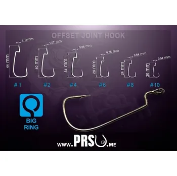 Rybářský háček Háčky Crazy Fish OFFSET JOINT HOOK - 0/1 - 8ks