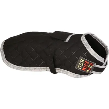 Obleček pro psa Huhubamboo kabátek prošívaná černá 80 cm