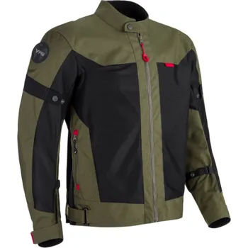 Moto oblečení Bunda PSí VENTO pánská zelená/černá/červená 60