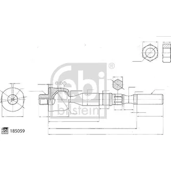 Táhlo řízení Axiální kloub, příčné táhlo řízení FEBI BILSTEIN 185059