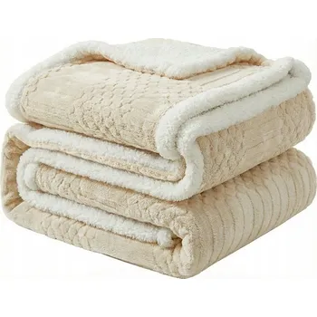 deka Hřejivá oboustranná deka "Svetr a Beránek" 200x220cm, modrá VT-Trade