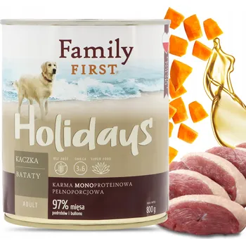 Krmivo pro psa Family First Adult Mono Krmivo mokrá Kachna s batáty 800g