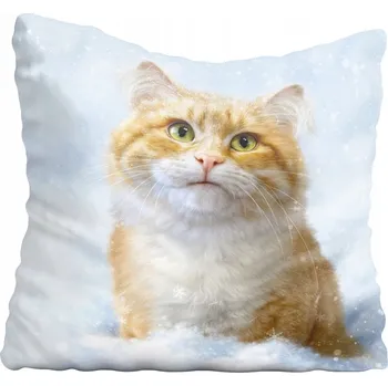 Povlak na polštářek Dekorační povlak na polštář s motivem kočky 60x60 cm