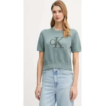 Pánské tričko Bavlněné tričko Calvin Klein Jeans LV044E306G tyrkysová 65X, vel. XS